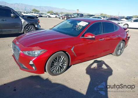 2019 Genesis G70 2.0T Advanced z USA, uszkodzony, nr VIN KMTG64LA6KU033588